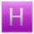 Letter H pink Icon